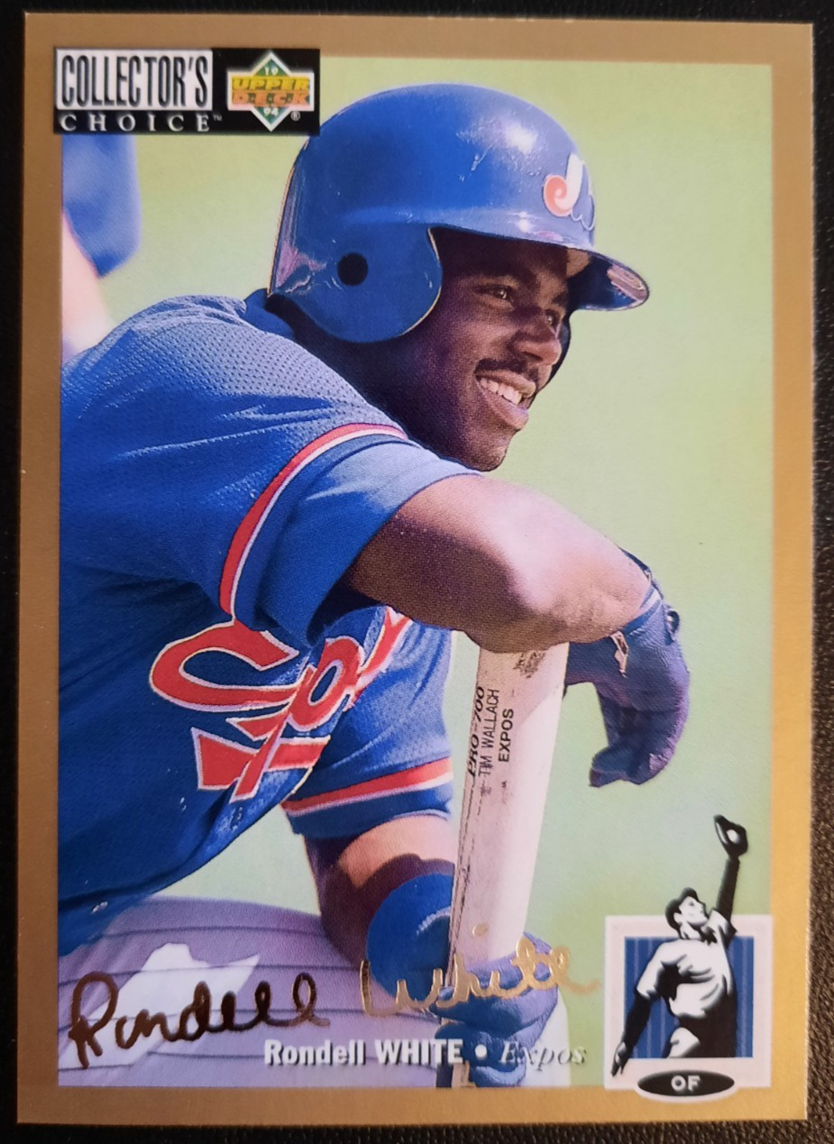 1994 UD Collector's Choice MLB RONDELL WHITE #293 Gold Signature Parallel Expos