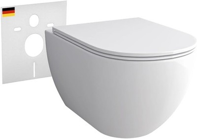 Alpenberger Wand WC Toilette Spülrandlos Hänge WC Nano WC-Sitz Made in Europa