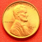 1946-S Lincoln Wheat Cent Penny GEM RED BU From an Original Bank Roll