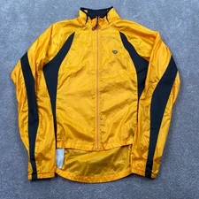 Pearl Izumi Mens Yellow Black Windbreaker Cycling Jacket Size Large