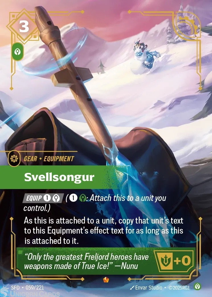 059/221 Svellsongur : Epic Foil Riftbound TCG Card : Spiritforged