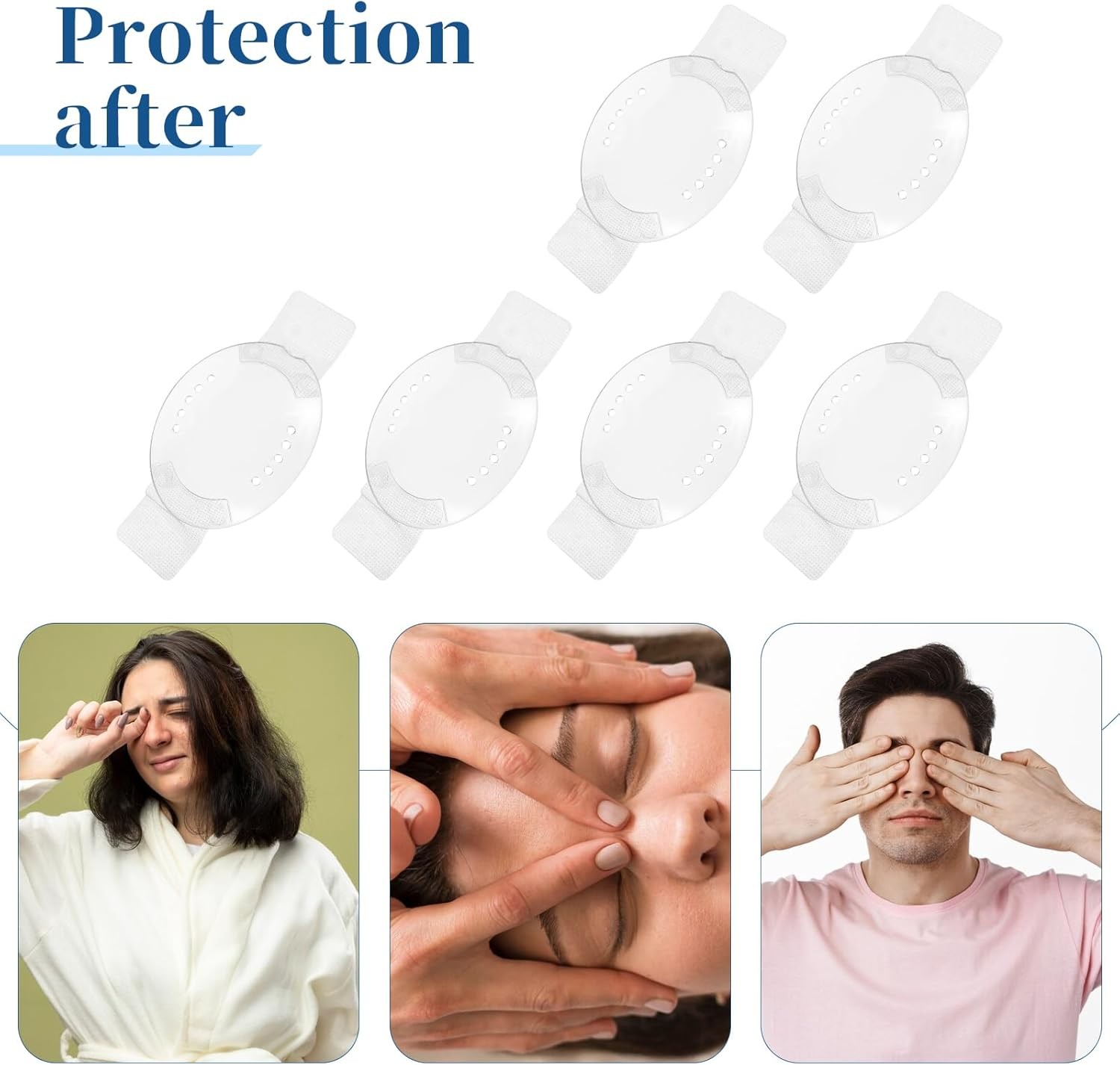 Eye Shield After Cataract Surgery 6Pcs Plastic Patch Transparent 