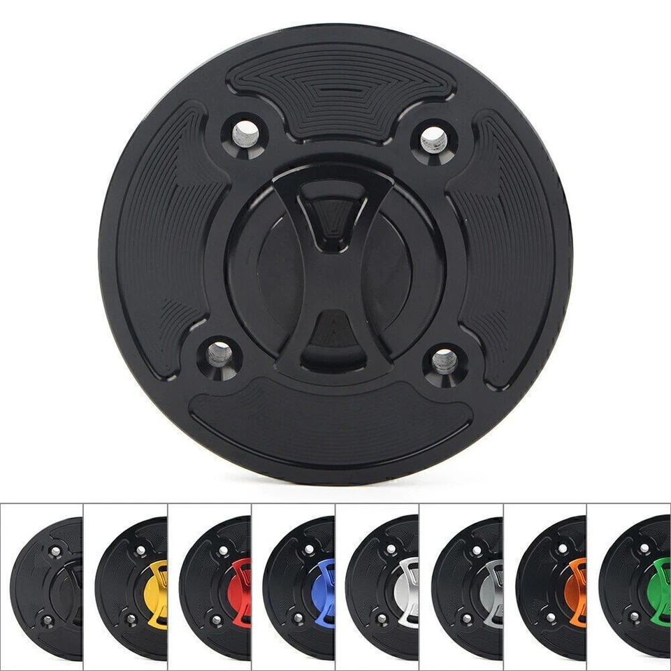 Cubierta de tapa del tanque de combustible CNC sin llave Fit Kawasaki Ninja 400 650 Z900 Versys 1000 Foto 2 de 4