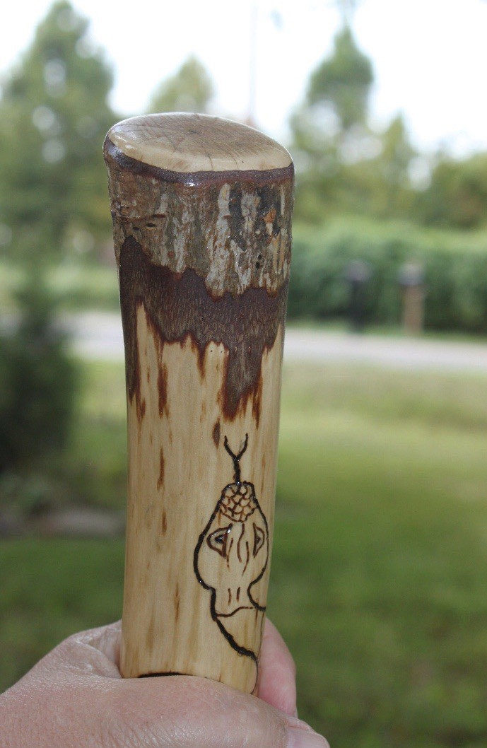 Walking Stick Hiking Stick Handmade Sweet Gum Wood Staff 59.5” Trekking Pole,Art