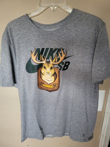 Nike SB The Jackalope Elusive Men’s Shirt Size Large Gray Dri-Fit The Nike
