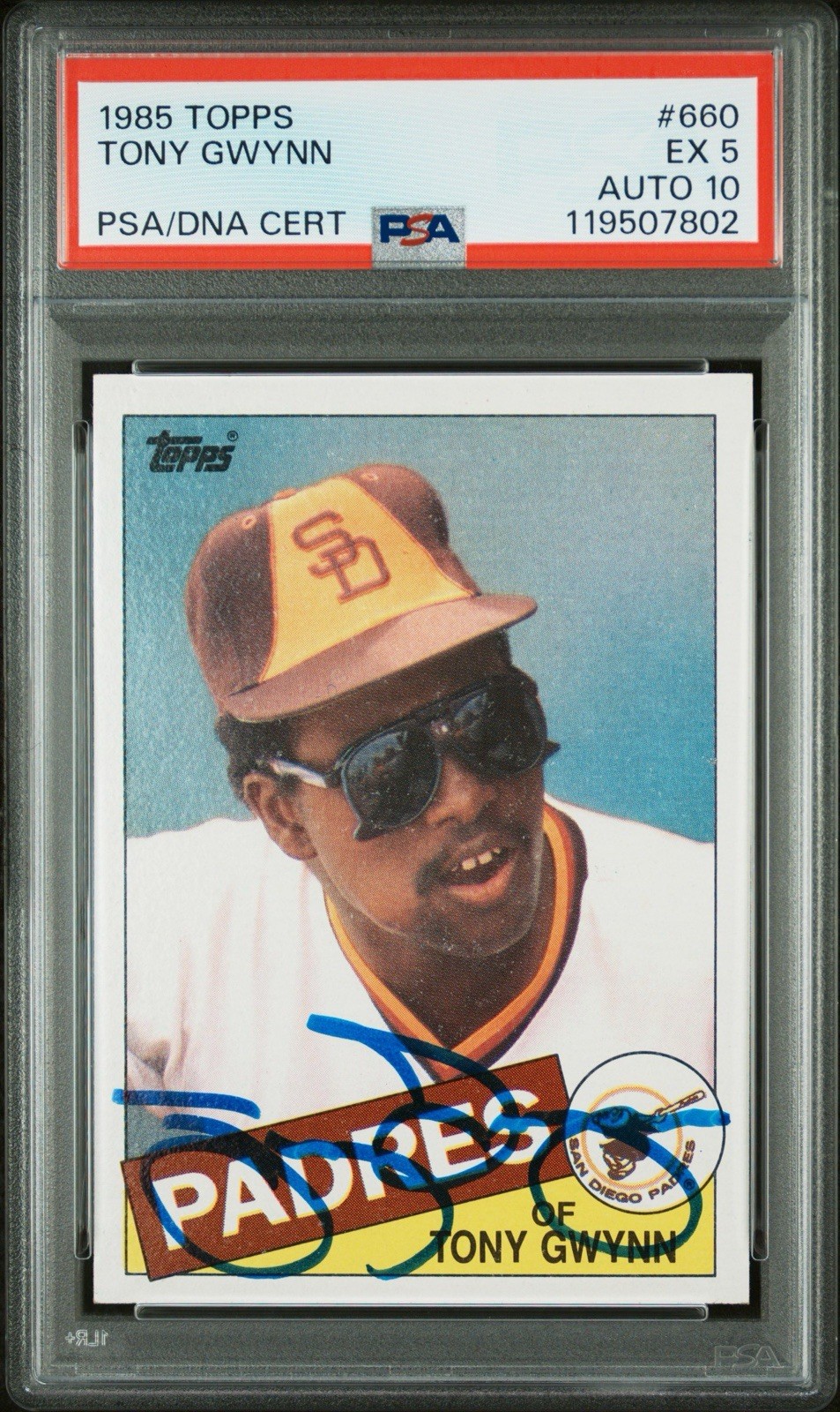 Tony Gwynn #660 Baseball Cards 1985 Topps trading card — raw and PSA graded price guide