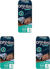 Drynites Night Time Pants for Boys 8-15 Years (27-57Kg) 8 Count (Pack of 3)