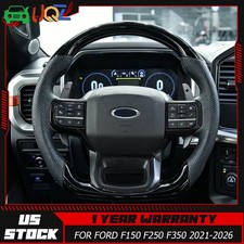 Steering Wheel For 2021-2026 Ford F150 F250 F350 Steering Wheel Black Leather