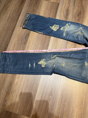 LEVI'S X CLOT 505 JEANS LIMITED EDITION W36xL33 INDIGO BLUE Patchwork Selvedge - Picture 13 of 14