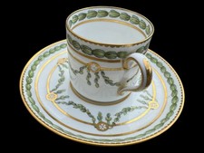 Thomas Goode Copeland  Spode Green Garland Tea Cup & Saucer And Plate