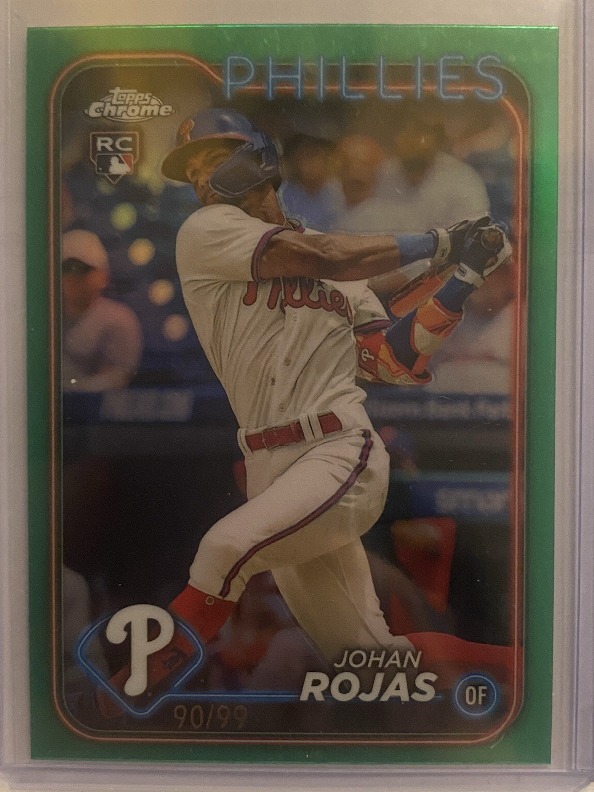 2024 Topps Chrome - Johan Rojas #273 Green Refractor /99 (RC)