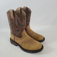 ARIAT Workhog Western Work Boots Youth Size 3.5 Round Toe Aged Bark 10007836