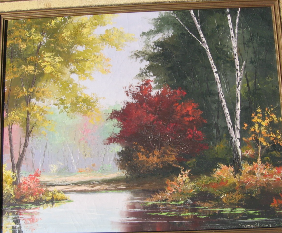 油彩画 秋　　 oil canvas 120cm x 70cm 油彩画 秋 oil canvas 120cm x 70cm