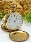 Vintage Antique Elgin 1946 Ladies Gold Filled Hunting pocket watch w color dial