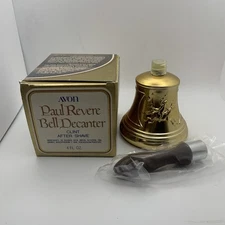 Paul Revere Bell Decanter w Clint Aftershave Vintage Avon