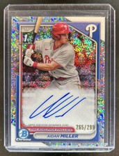 2024 Bowman Aidan Miller Chrome Auto Speckle Refractor 1st #/299 Phillies