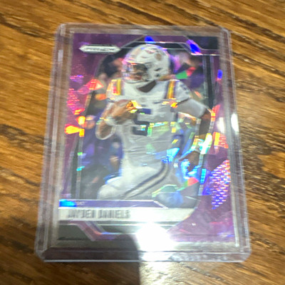Panini 2025 Prizm Draft Picks Jayden Daniels #178 Purple Ice Prizm /199 LSU