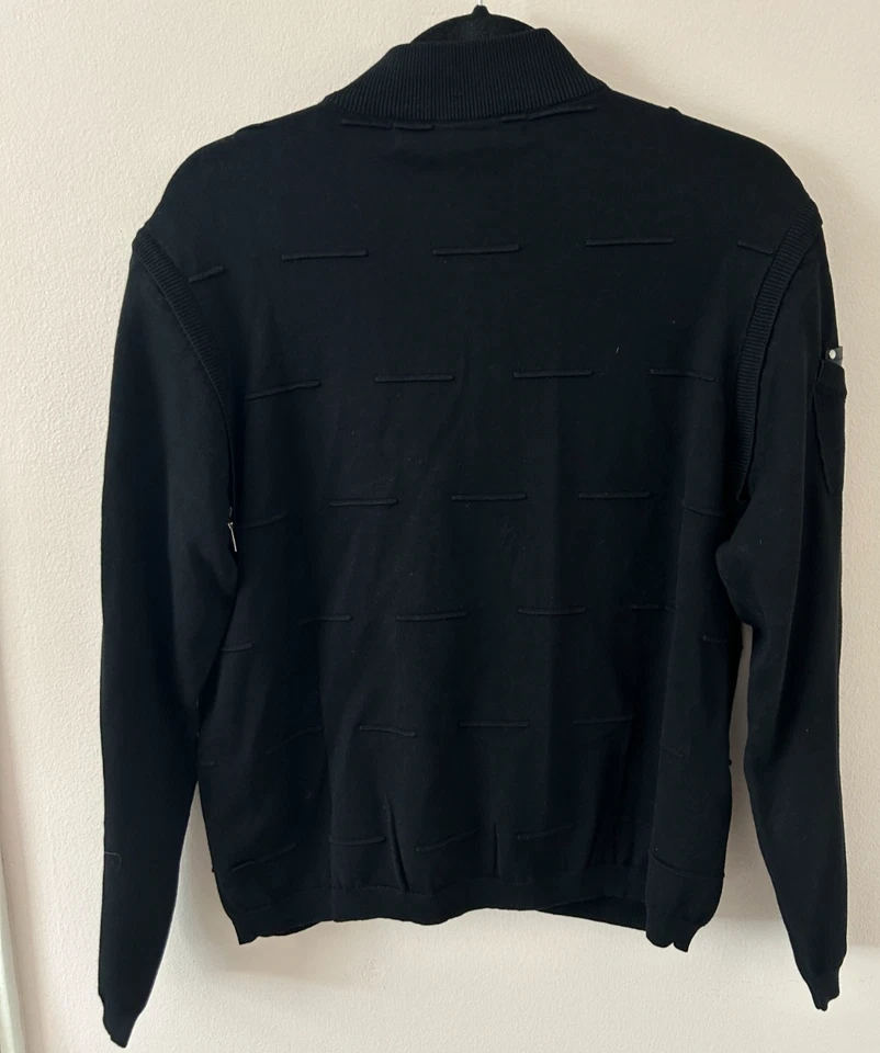 Jaqueta Jamie Sadock preta com zíper completo colete mangas removíveis golfe ao ar livre tamanho M - Imagem 4 de 4