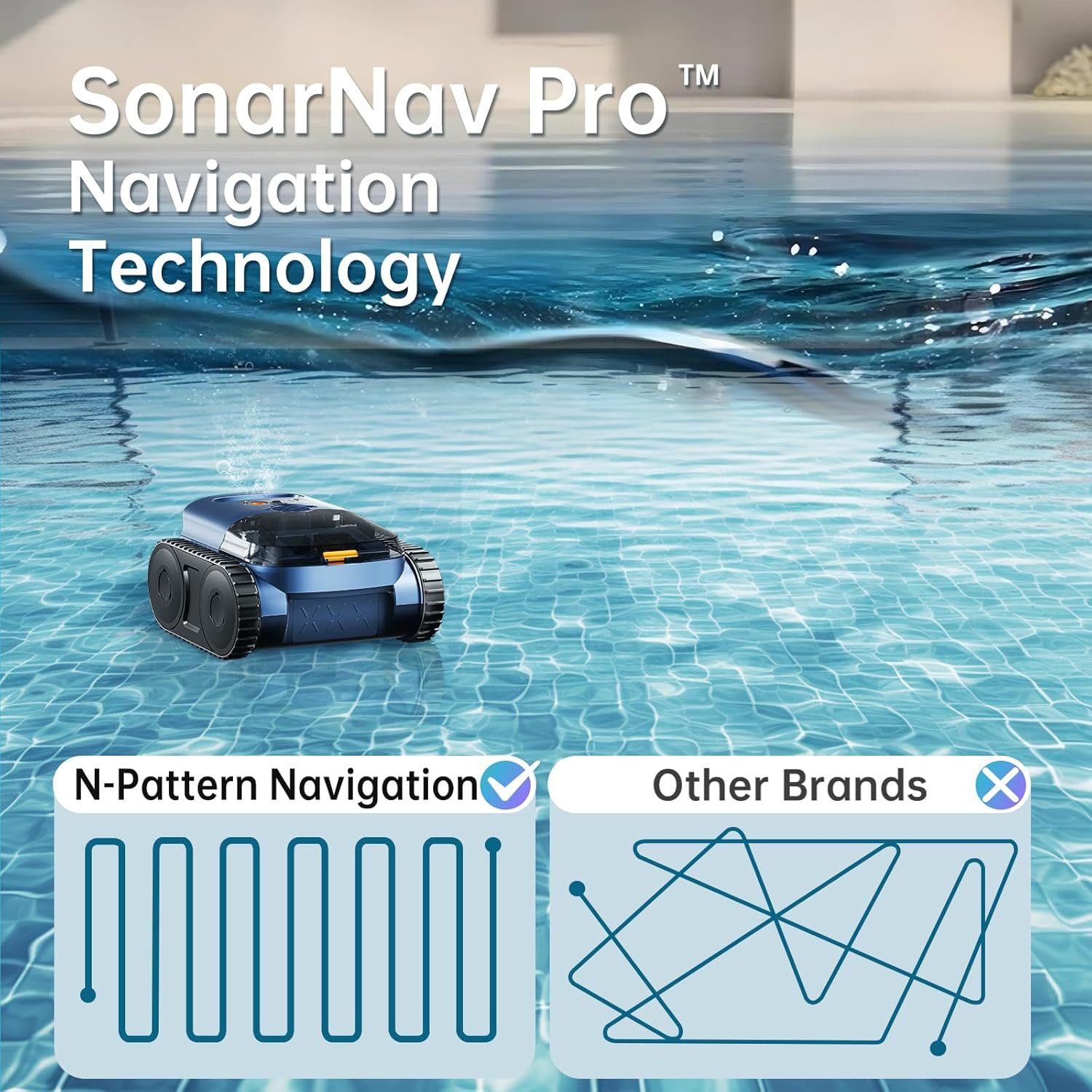 2025 New Seauto SAT 25 Cordless Robotic Pool Cleaner Pool Vacuum Wall Climbing