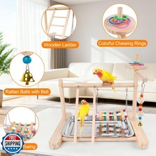 Bird Playground, Parrot Playstand Cockatiel Playground, Bird Play Stand with ...