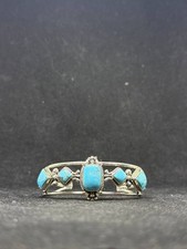 Native American Navajo king man Turquoise Sterling silver cuff Bracelet