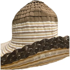 Alessandra Bacci Firenze Layered Linen Floppy Summer Hat. Beautiful ❤️ 