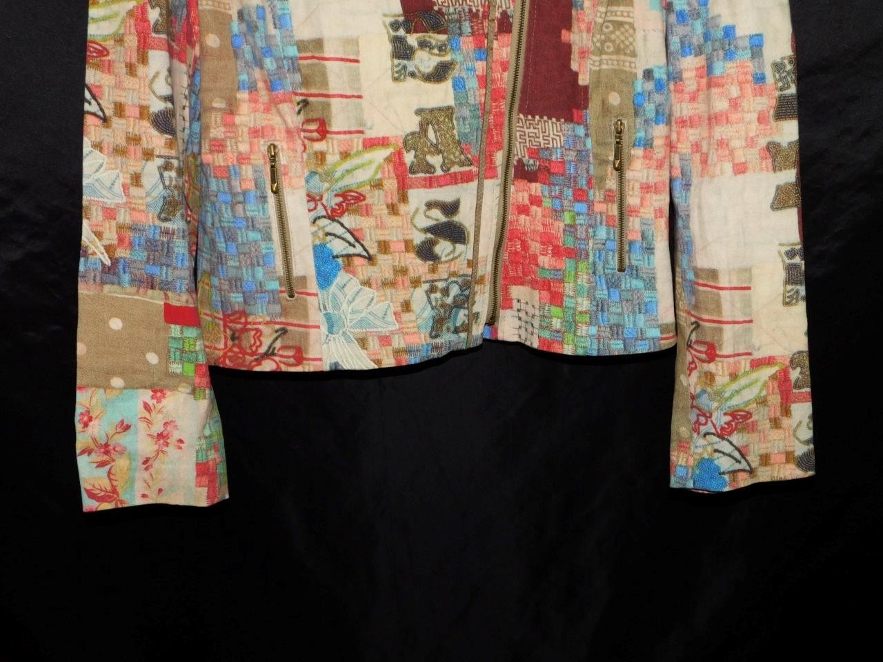 Vtg Canvasbacks M Patchwork Print Blazer Jacket M… - image 3
