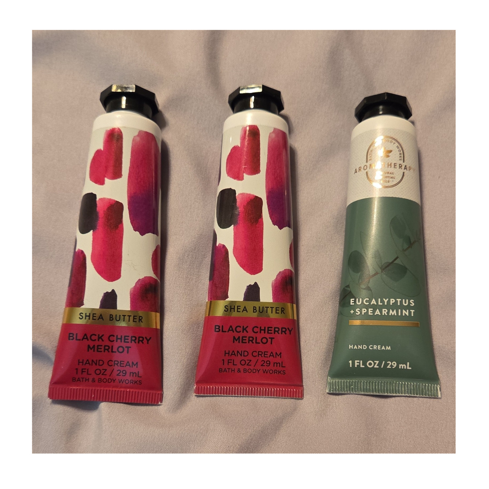 Bath & Body Works Shea Hand Cream Travel Size Lot of 3, Vegan, 2 Scents