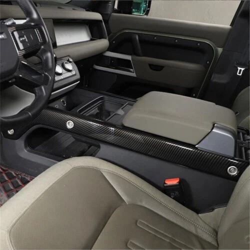 Mudança de marchas lateral para Land Rover Defender 2020-2023 fibra de carbono 2 peças tira substituição - Imagem 3 de 4