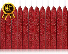 12pcs Sealing Wax Sticks with Wicks Wine Red Wax Seal for Envelopes Invitations