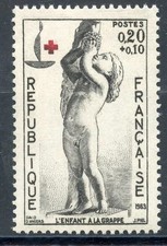 🦬Timbre France N°1400 - Luxe ** - L'enfant à la Grappe - MNH** - 1963🦬