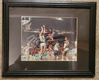 MICHAEL JORDAN SIGNED AUTOGRAPHED 8x10 PHOTO BULLS VS CELTICS LARRY BIRD W/ COA