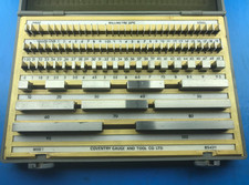 Coventry Gauge Steel Slip Gauges, Blocks M88 Set Metric 88 pc Inspection Grade 1