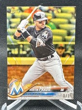 🔥RARE 2018 Topps MINI GOLD PARALLEL TRUE 1/1 Martin Prado #77 MIAMI MARLINS!