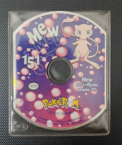 Mew Pokemon PokeROM Mini Sampler CD Disc Card 151 2000 Nintendo