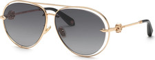 Roberto Cavalli SRC032M Gold Aviator Sunglasses 61/12/140 - NEW