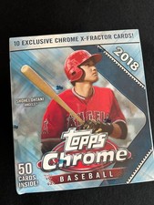2018 Topps Chrome Baseball Monster Box Brand New Factory Sealed 50 Cards
