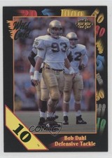 1991 Wild Card Draft 10 Stripe Bob Dahl #96 Rookie RC 1qa. rookie card picture