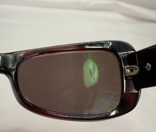 Vintage Cartier Niobe Burgundy Sunglasses 18kt Gold Screws Rare! - Picture 18 of 24