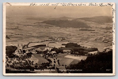 Vierzehnheiligen Maintal Schloss Banz Aerial View Postcard 1937 RPPC