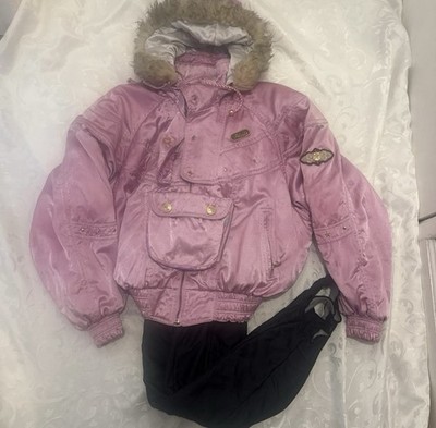 Phenix Girl s Vintage SnowSuit 2 Piece Bomber Jacket & Snowsuit