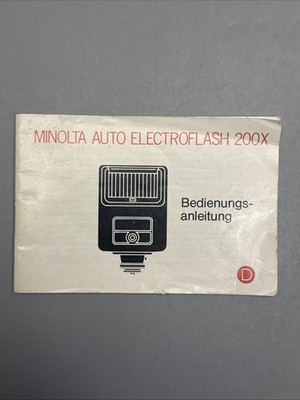 Minolta Auto Electroflash 200X Bedienungsanleitung Deutsch #E1