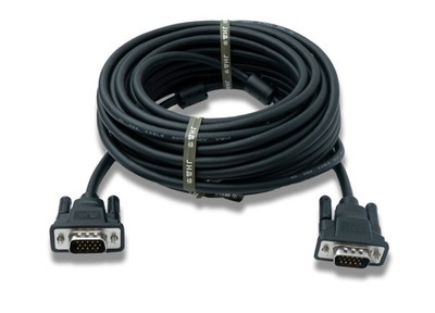 SYSTEM-S VGA Kabel 10 m HD15 Stecker zu Stecker Panel Mount Schraube DSub 15pin