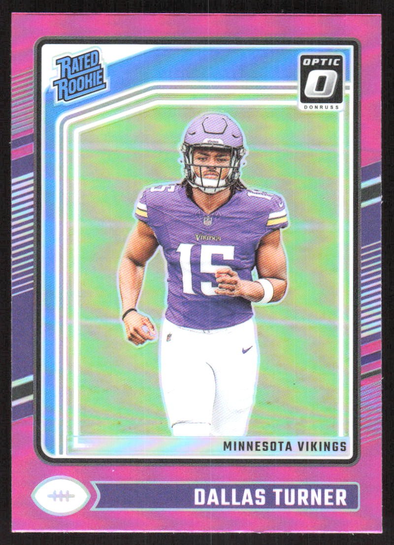 3377J 2024 Donruss Optic #224 Dallas Turner Pink