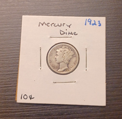 1923 Mercury 90% Silver Dime (usbx) (pre-owned) Free Shipping