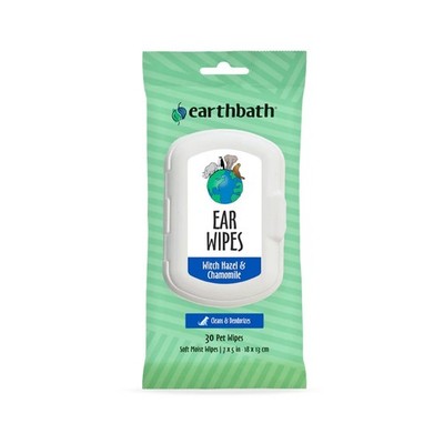 Earthbath Ear Wipes Witch Hazel & Chamomile- Dog Wipes- 30 ct