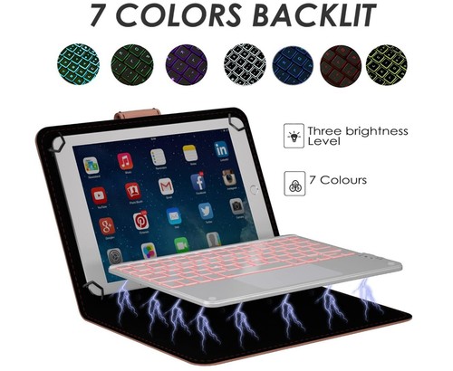 TouchPad Keyboard case for 9",9.7",10.1",10.2",10.5",10.9",11",Tablets,2-in-1 - Picture 3 of 5