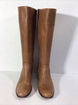 Corso Como Samual Brandy Brown Leather Knee High Riding Boots ~ Womens 7