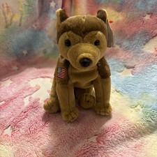 Vintage Ty Beanie Baby Courage - MWMT (Dog NYPD)