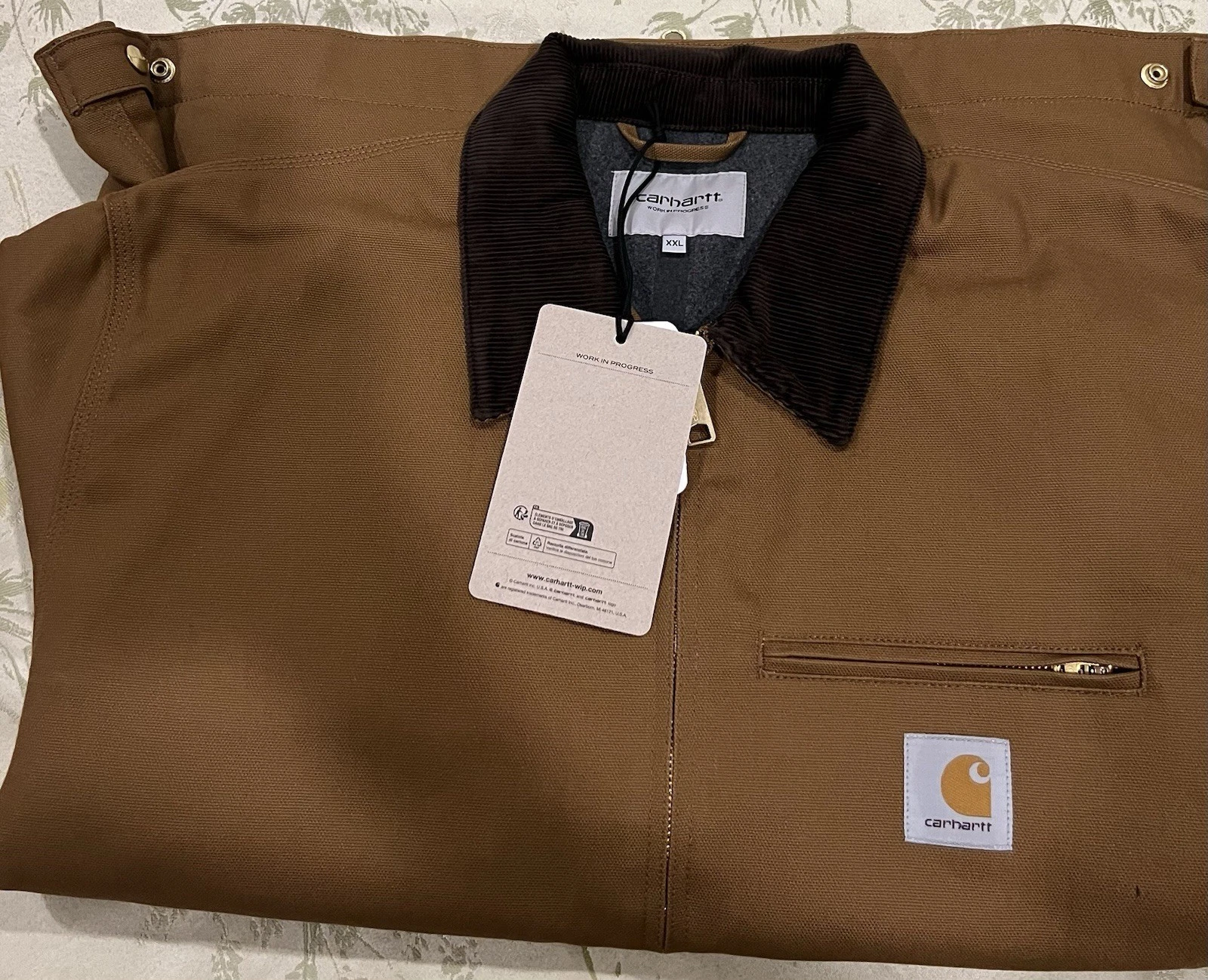 BNWT Carhartt Detroit Work In Progress WIP Jacket XXL Hamilton Brown Tobacco  image 4